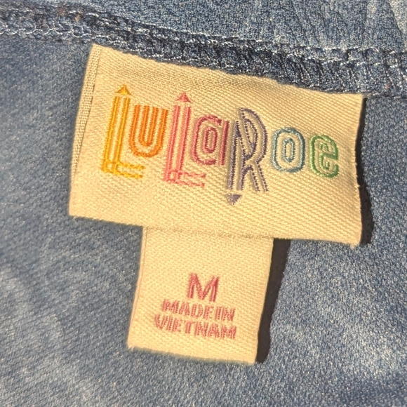 ⭐ Lularoe Blue Pull-on Midi Skirt Like New - Picture 4 of 5